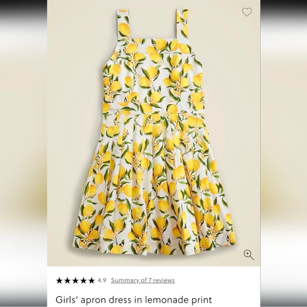 Crewcuts Yellow Lemonade Print Kids Dress